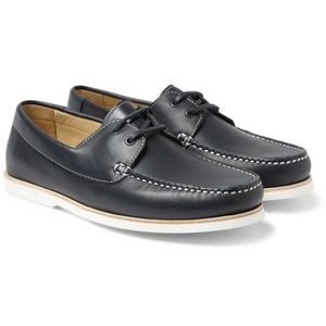 A.P.C. Deck shoes Men's Blue Leather Boat 41 size